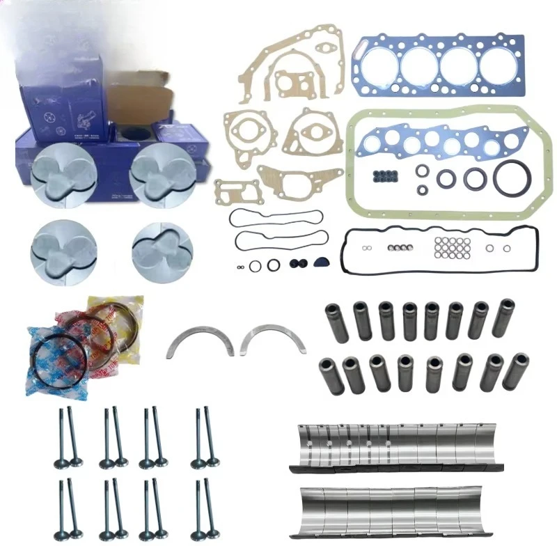 Car Engine 4D56 Auto Engine Systems Piston & Parts Overhaul Gasket Kit for Mitsubishi Diesel