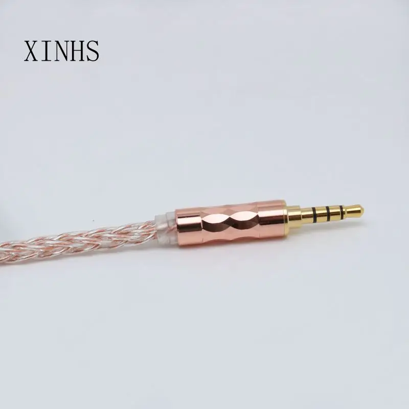 XINHS 8 Core Silver Plating On Single Crystal Copper HIFI Wire MMCX/0.78mm 2Pin Is Suitable  For TINHIFI T3 Plus  IEM