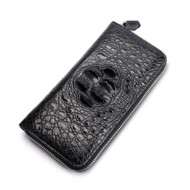 

New Design High-quality Genuine Leather Luxury Men's Clutch Wallets Business Fashion Long Section Zipper Wallet Trend Purse