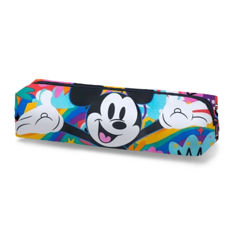 Пенал с Микки Диснеем, мультяшная большая вместительная сумка для хранения ручек, студенческий органайзер для канцелярских принадлежностей, школьные канцелярские принадлежности, подарок