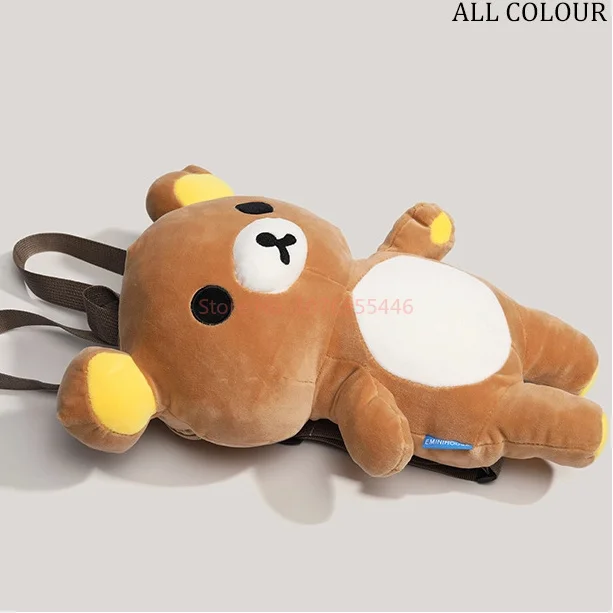 Japanischer San-X Rilakkuma Plüsch-Rucksack, süßer Kawaii-Bär, JK-Lolita, süßer Reißverschluss, Bär, Schultasche, große Kapazität, Aufbewahrungstasche