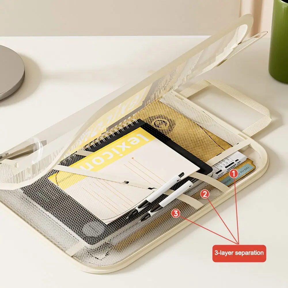 

New Transparent Book Storage Bag Foldable Large Capacity Document Bag Waterproof Cartoon Handbag