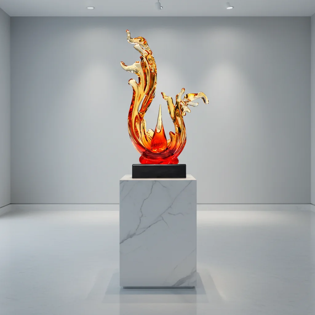 

*Custom Modern Abstract Resin Splash Sculpture for Home Office Decor, Luxury Art Gift Idea