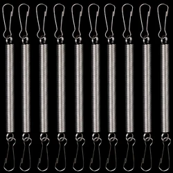 20pcs Pet Bird Cage Replacement Springs with 2 Clips Stainless Steel Spring Fastening Water Drinking Bottle for Rabbit Hamster