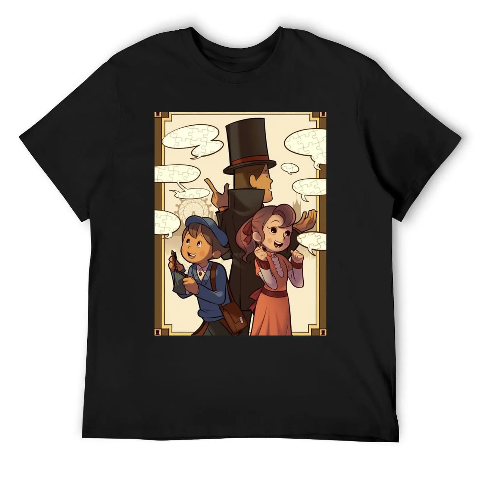 

Professor Layton T-Shirt summer clothes man t shirt topping mens cotton t shirts
