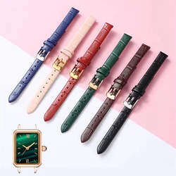 *true two-sided genuine*   Vintage  Leather Watch Strap 8mm 10mm 12mm 14 16 18mm 20mm Women Cowhide Smart Watch Band Accessories