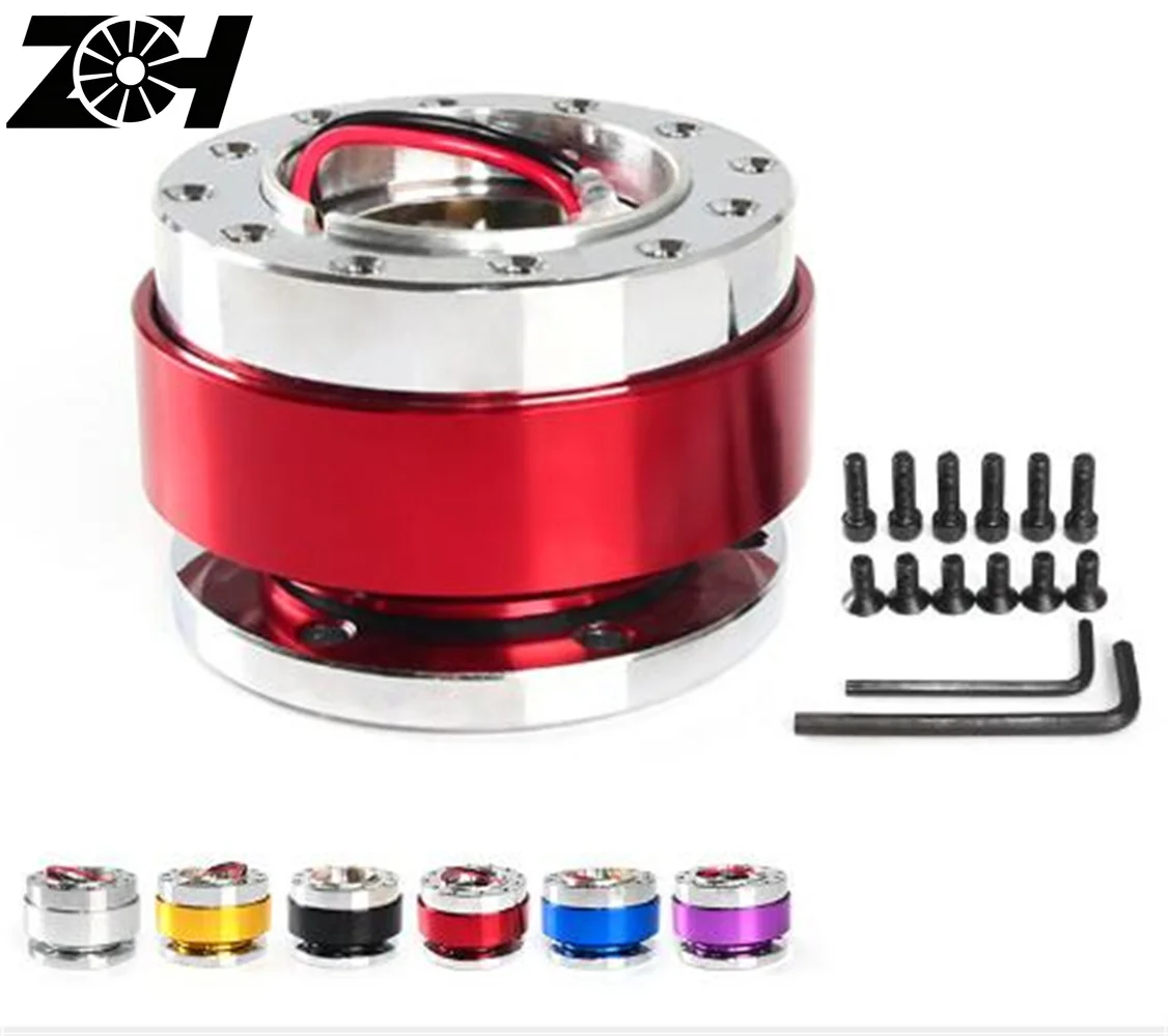 Universal Car Black Steering Wheel Snap Off Quick Release Hub Adapter Boss kit