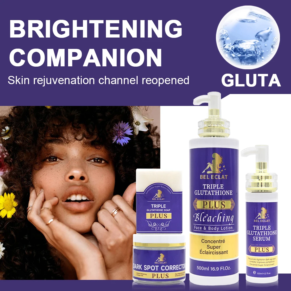 Gluta Master TRIPLE GLUTATHIONE PLUS blanchir Skin Care Set  For Dark and Caramel Moisturize Spotless Glossy Women\'s skincare