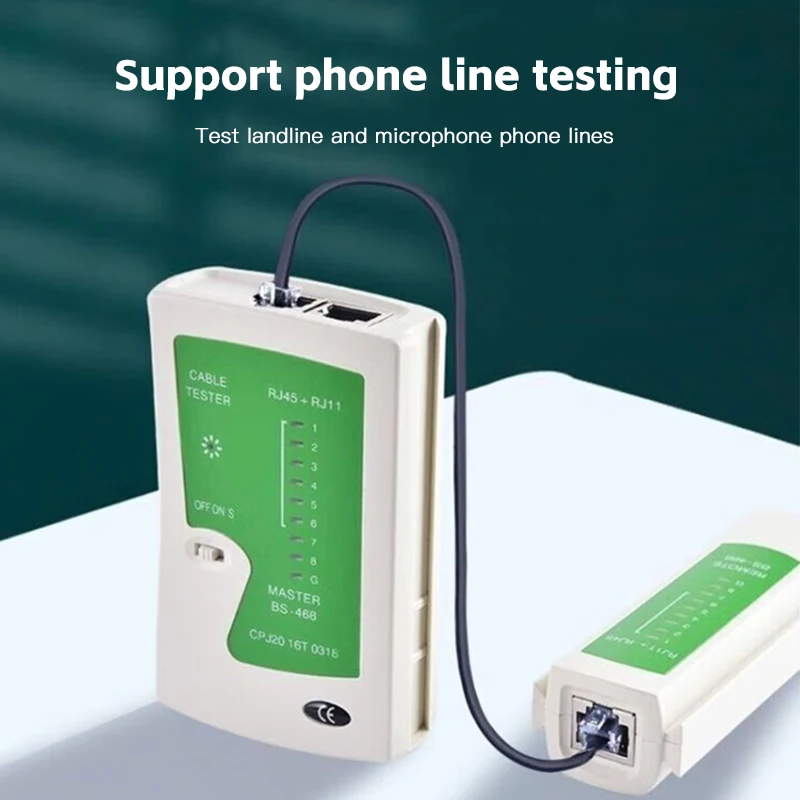 Network Cable Tester RJ45 Ethernet Cable Tester Lan Test Tool For Cat5 Cat6 CAT7 8P 6P LAN Cable And RJ11 Telephone Cable