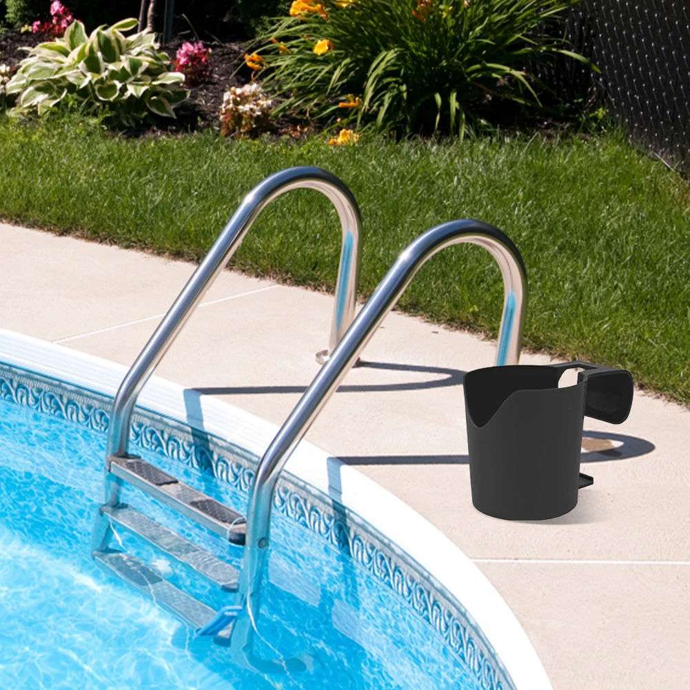 1-7Pcs Pool Cup Holder No Punching Portable Beverage Holder Reusable Swimming Pool Side Storage Shelf for Above Ground Pools