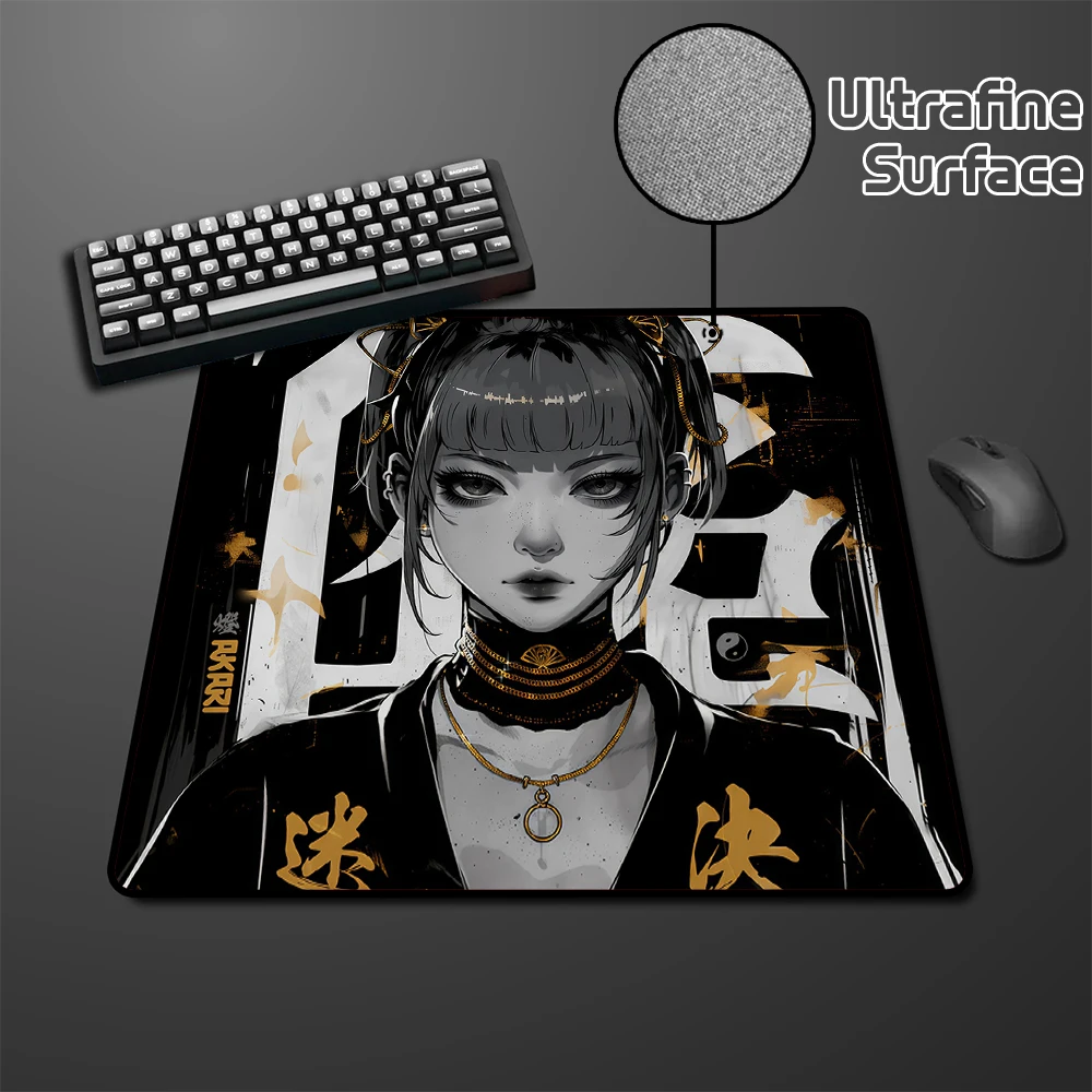 

Non-Slip Anime Mousepad Akari E-Sports Gaming Mouse Pad Gamer Professional FPS Balance Computer Mouse Mat Locking Edge Desk Mat