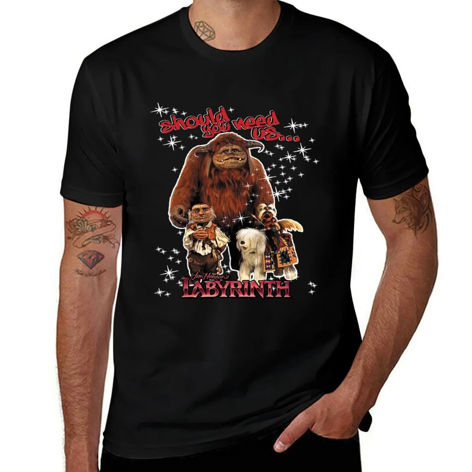 Should you need us the labyrinth film idol art gift for fans T-Shirt Classic Basic Casual T-Shirt