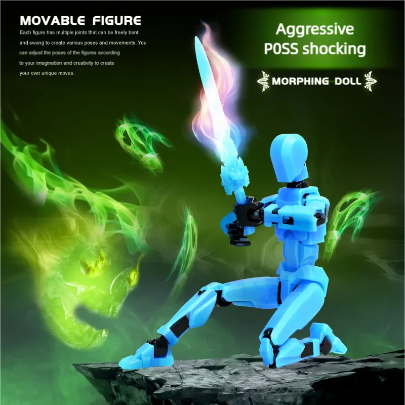 Multiple Styling Combinations Robot Model Lucky 13 Figure Kids Toys Holiday Gift Movable Robot Action Figuras DIY Assemble Toys