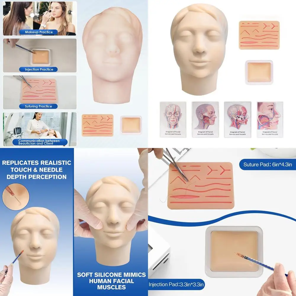 

Манекен для тренировок по инъекционной терапии микропластиком для студентов-медиков и косметологов