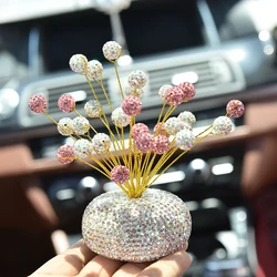 Ambientador de aire para coche, accesorios de Interior, decoración, adorno para mujer, incrustaciones de diamantes, difusor de Perfume de sabor encantador y a la moda