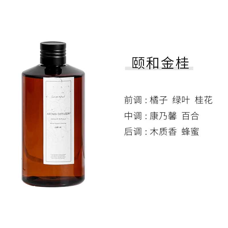 260ml Vloeibare Navulvloeistof voor Rietdiffuser, Huisgeur Essentiële Olie voor Slaapkamer, Woonkamer, Aroma Supplement