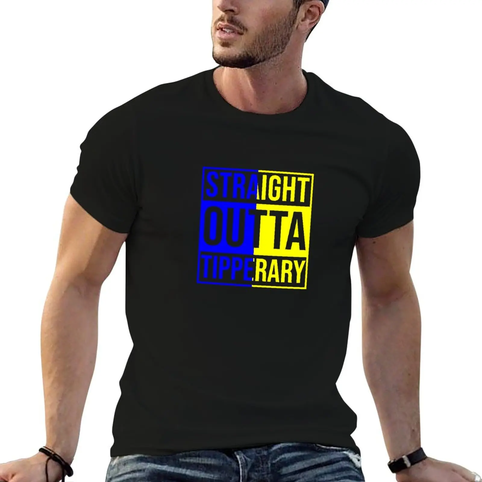 Straight Outta Tipperary design. The Premier county Ireland T-Shirt cheap stuff black t shirts for men