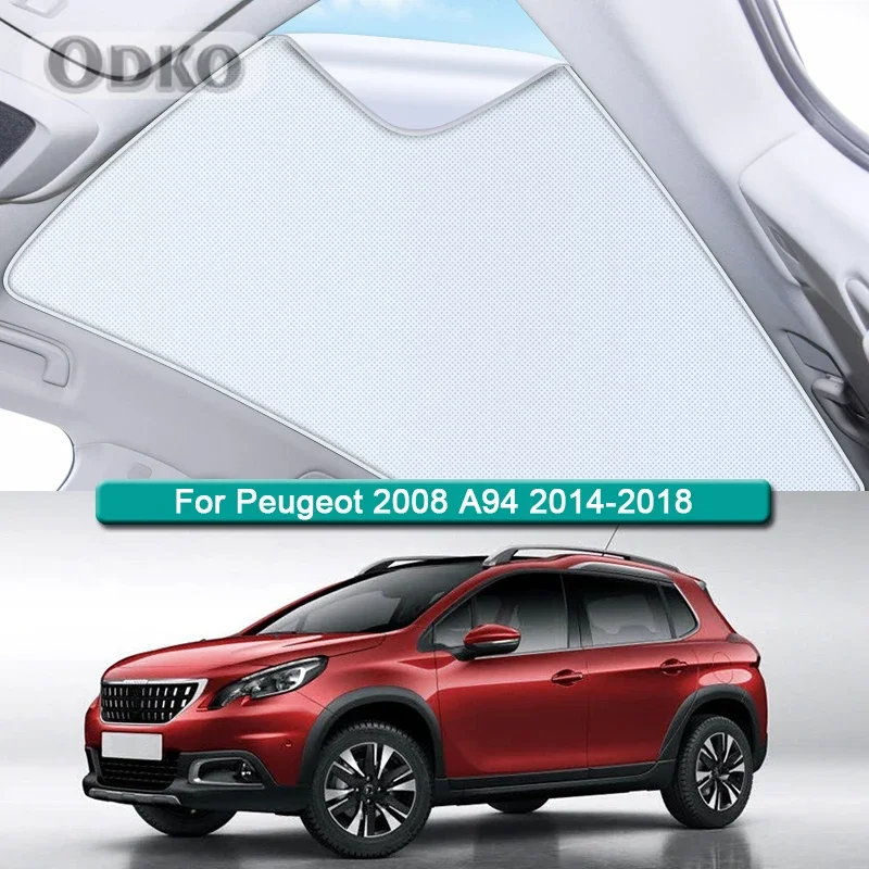 

Car Roof Sunshade For Peugeot 2008 A94 2014-2017 2018 Electrostatic Adsorption Sunroof Sunshade Skylight Blind Shading Sticker