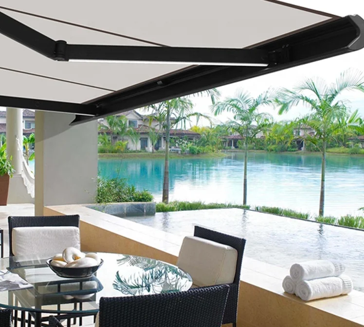 asian awning aluminum outdoor waterproof full cassette awning motorized retractable awnings