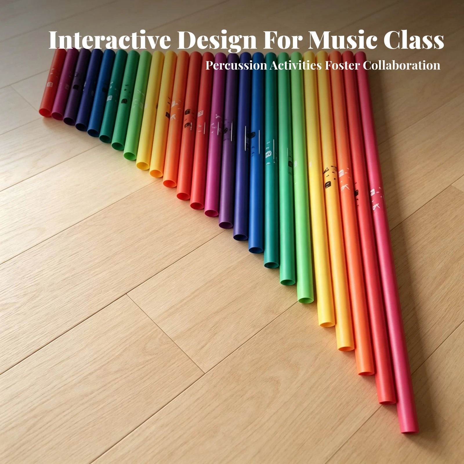 25 Pieces Music Teaching Aid Sturdy Lightweight Music Education Instrument Graduated Percussion Tubes Music Education Tubes Long