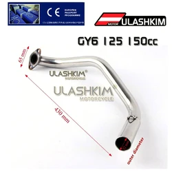 GY6 125 150cc Scooter motorcycle exhaust muffler contact pipe ,GY6 motorbike modified contact pipe 152qmi 157qmj GY6 ENGINE