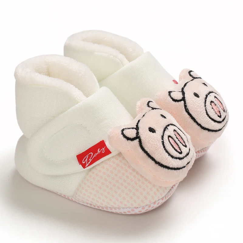 2026 New Winter Baby Booties Cute Cartoon Soft Sole First Walkers for Newborn Boys Girls 0-18 Months