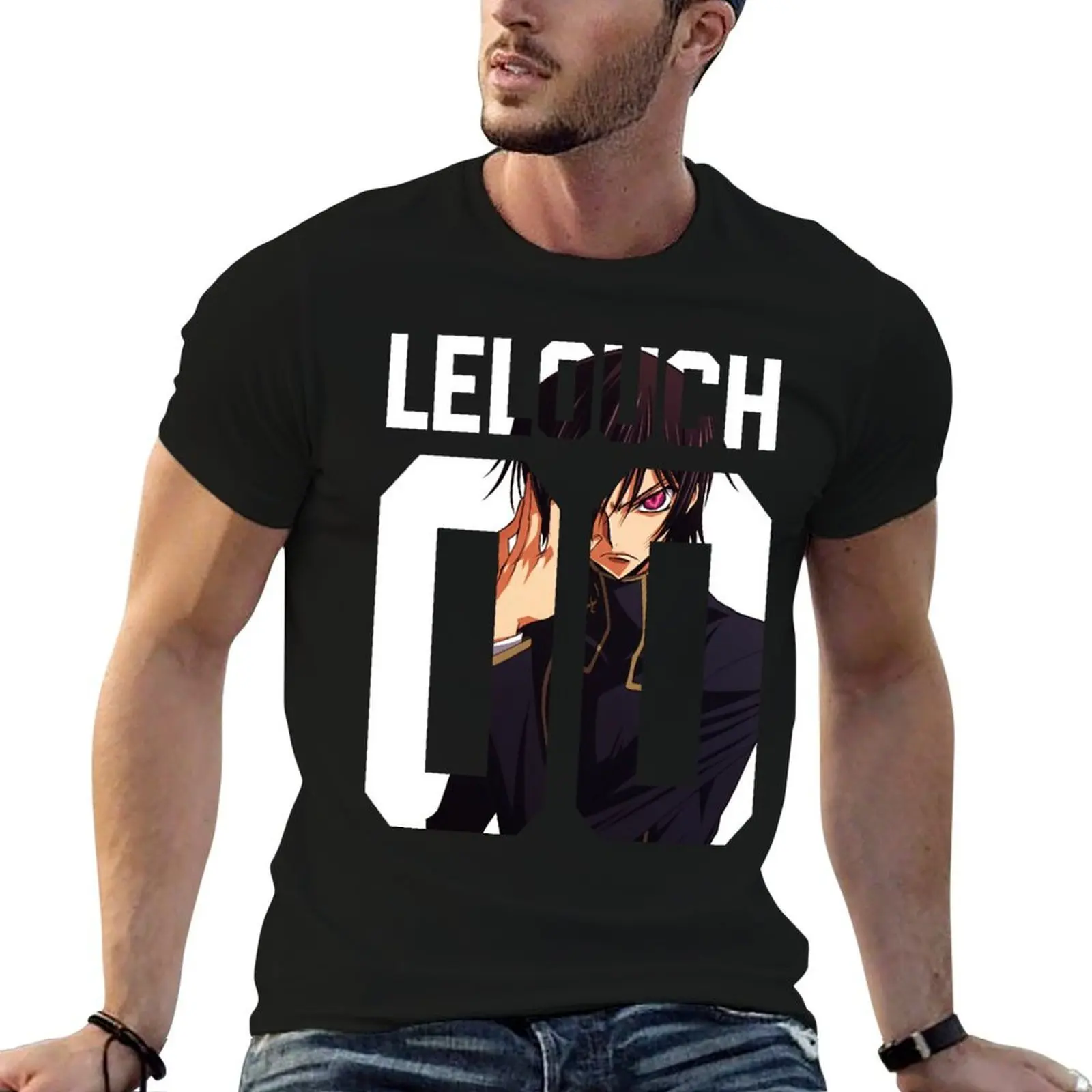 

Футболка Lelouch, мужские футболки, высококачественная роскошная брендовая футболка, мужские хлопковые мягкие футболки