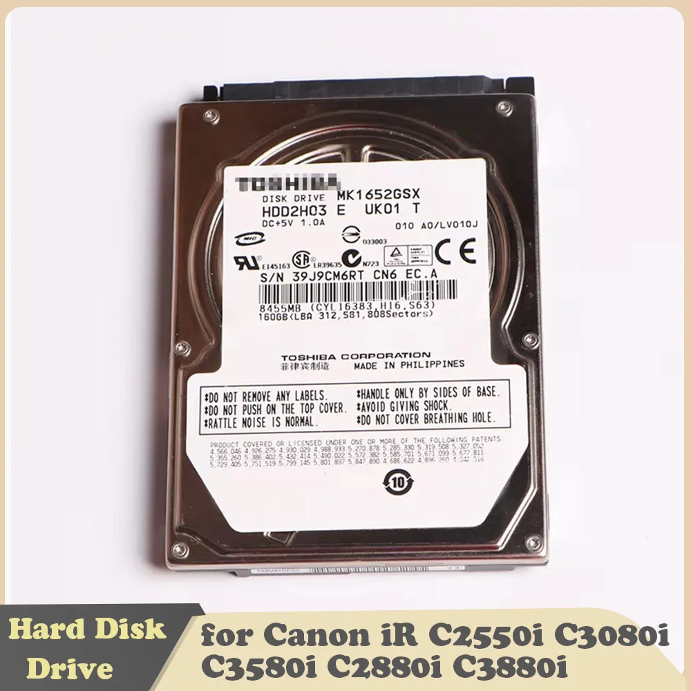 

HDD Hard Disk Drive for Canon iR C2550i C3080i C3580i C2880i C3880i Copier Hard Disk include System File