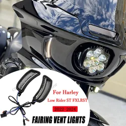 NEW Motorcycle Accessory LED Fairing Vent Lights For Harley Softail Low Rider ST FXLRST Low Rider El Diablo FXRST 2022-2024