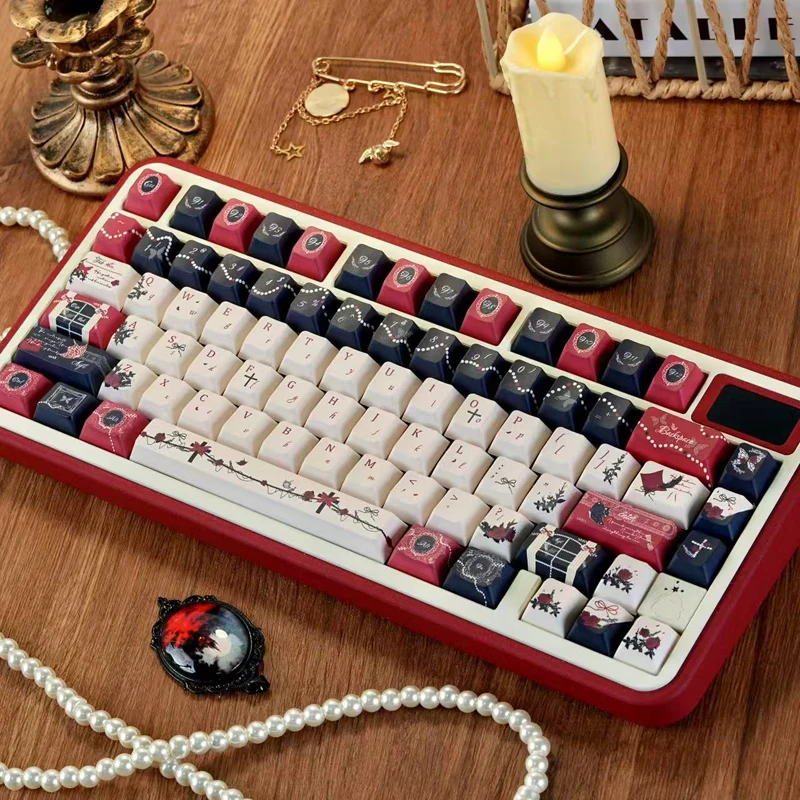 Palace Secrets Anime PBT Key cap 125-toets Vijf zijden Dye Sublimation Keycaps Cherry Profile voor MX Switches Mechanisch toetsenbord