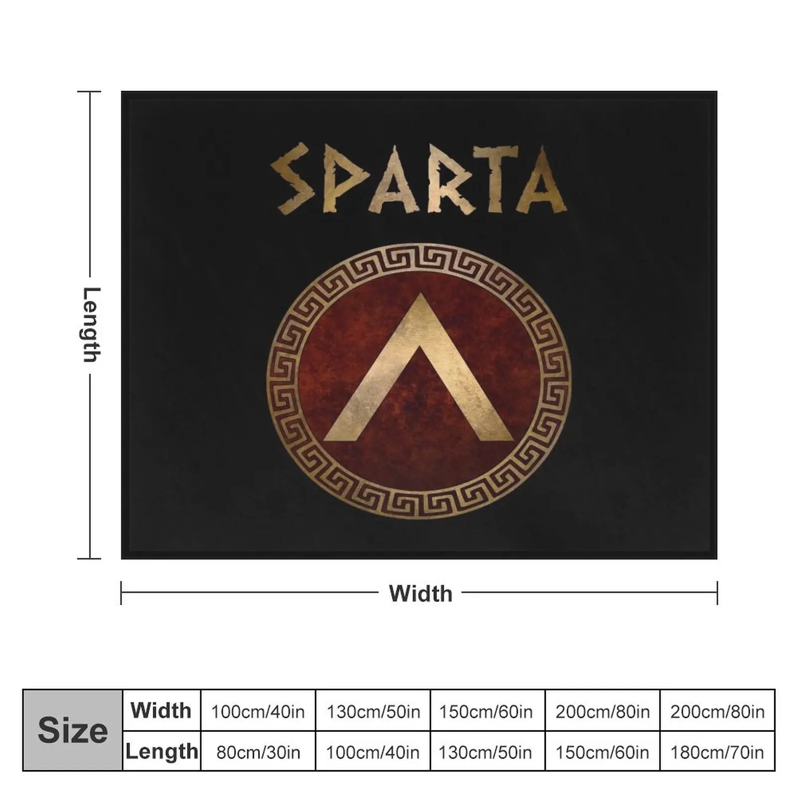 Spartan Shield Lacedaemonian Lambda Ancient Symbol of Sparta Throw Blanket Sofas Soft Plush Plaid Blankets