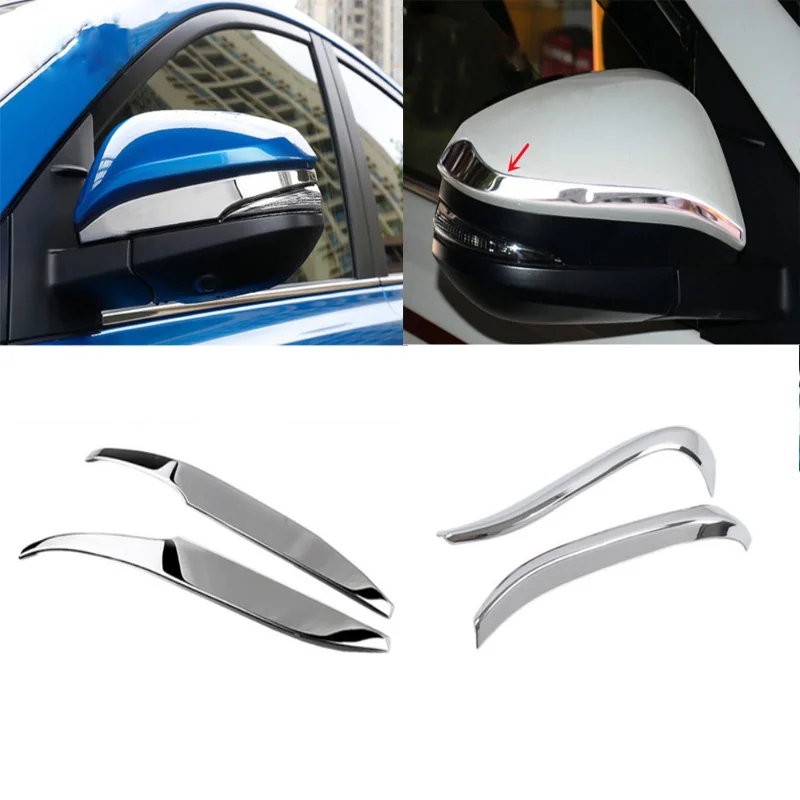 

For Toyota RAV4 RAV 4 2014 2015 2016 2017 2018 ABS Chrome Accessories Car Rearview mirror turning decoration strip Cover Trim