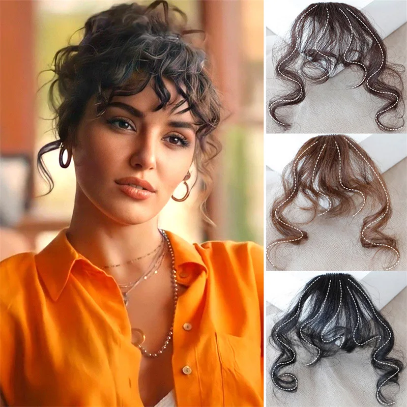 High Temperature Synthetic Fiber Ladies Wig Bangs Women's Nifty Curly Hair Extensions Forehead Bangs Piece