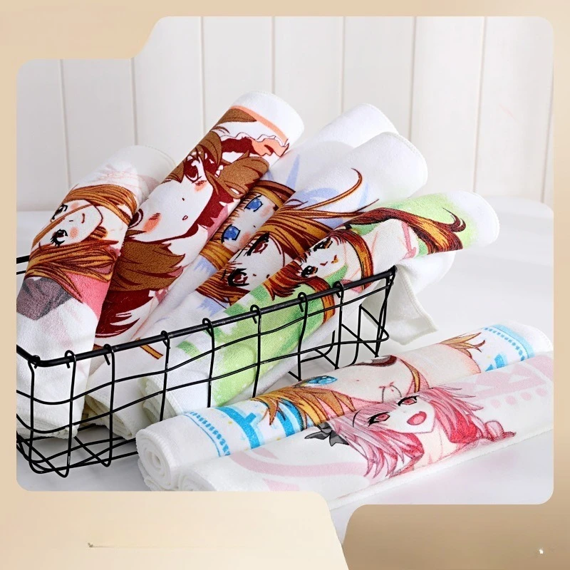 منشفة من الألياف الدقيقة لشخصية الرسوم المتحركة بتصميم حساس للحرارة - منشفة حمام سميكة للغاية وسريعة الجفاف، هدية مثالية لمحبي التنكرية