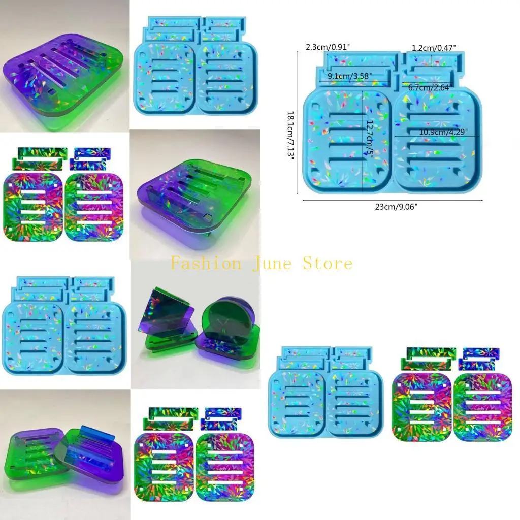

N5KA Storage Rack Silicone Mold Cup Mat Mold Epoxy Casting Mold Holder Silicone Mold