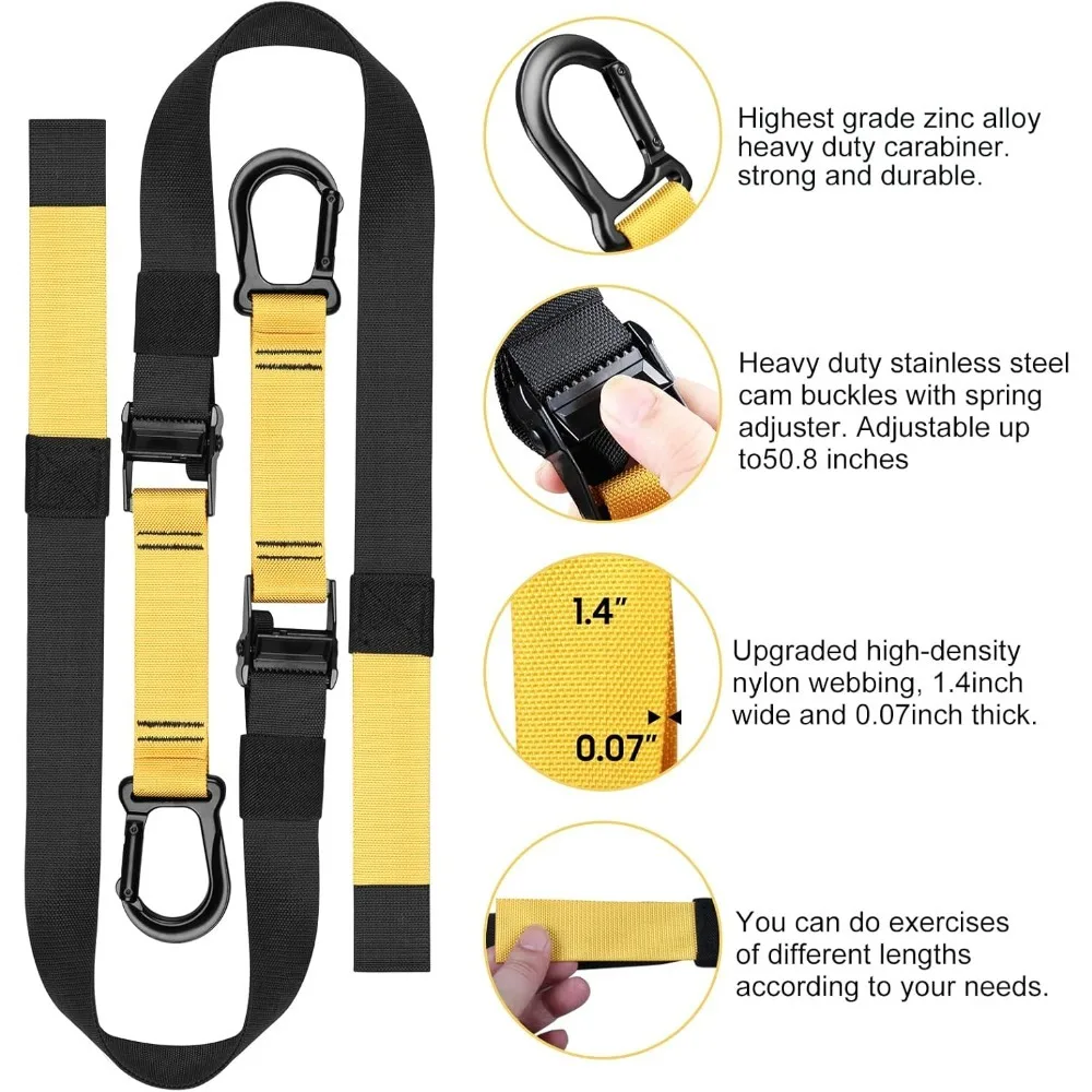 Resistance Bands Set with Handles Door Anchor Home Workout Equipment for Women Men Bodyweight Fitness Training Kit