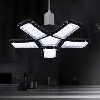 LED Garage Light With 3/4/5 Adjustable Panels Super Bright E27/E26 Ceiling Lighting Work Light for Basement Workshop Warehouse