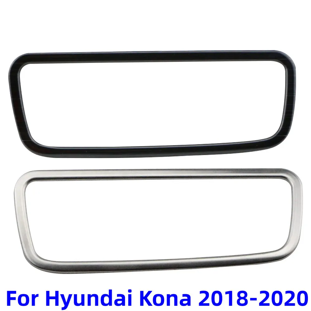 Stickers for Hyundai Kona Kauai 2018 2019 2020 Headlight Switch Knob Panel Cover Circle Trim Sticker Stainless Steel Accessories