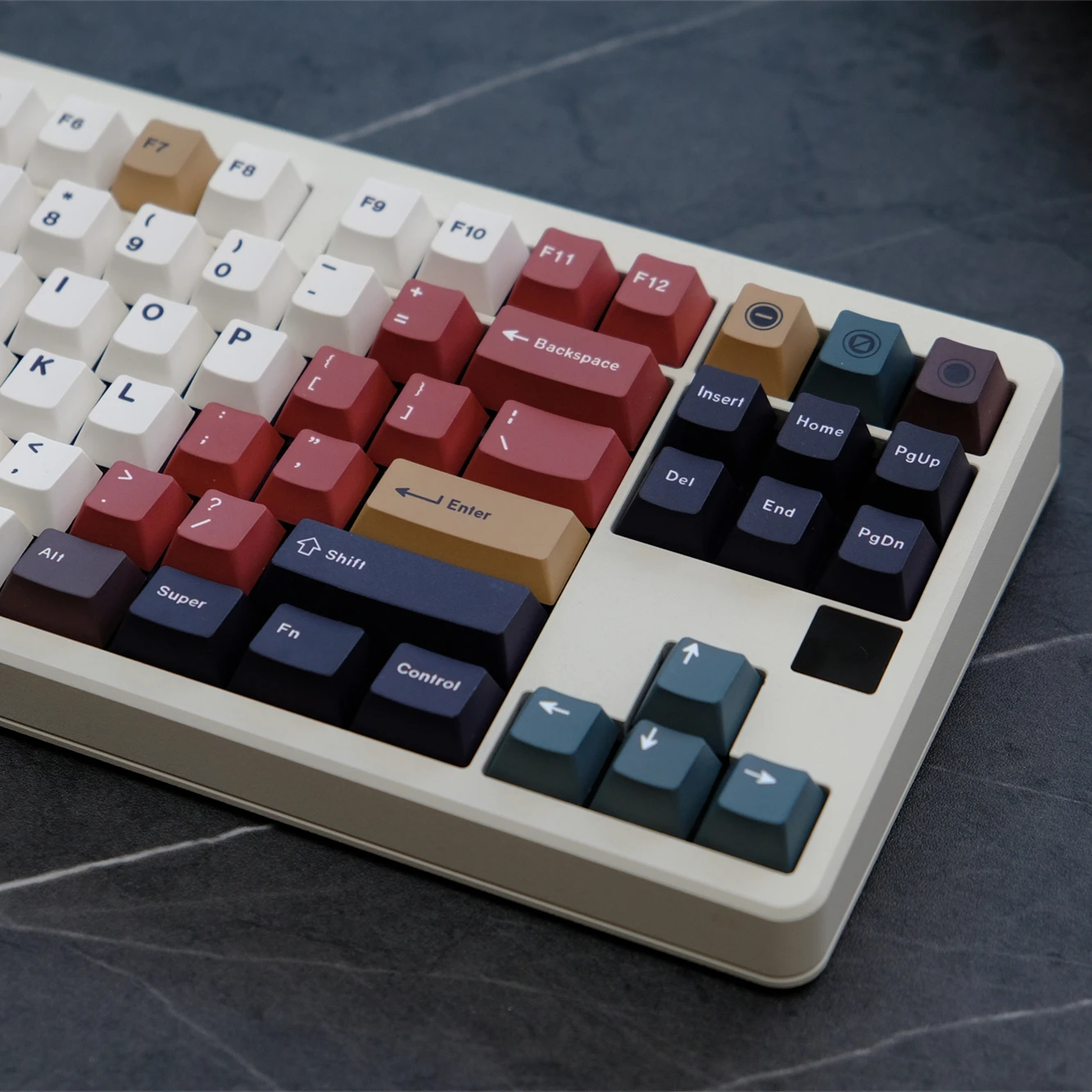 Retro Mixed Lights Keycaps 151 Keys Dye Sub Cherry US/KR For Mechanical Keyboards 2.25U/2.75u/3U Space Keys AZERTY GMMKPRO