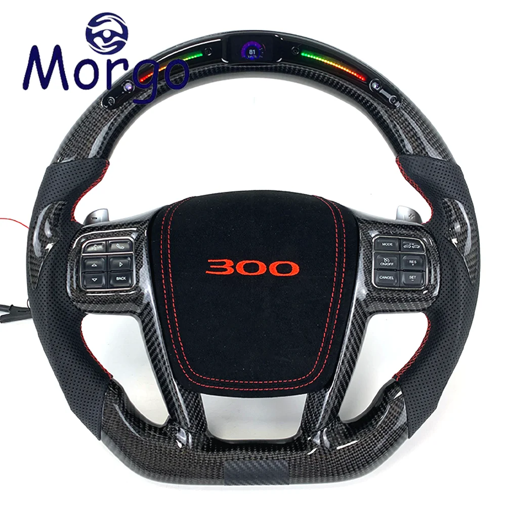 Cars Accessories for Chrysler Customized Carbon Fiber Steering Wheel for Chrysler 300C Grand Voyager Town and Country 2011-2014