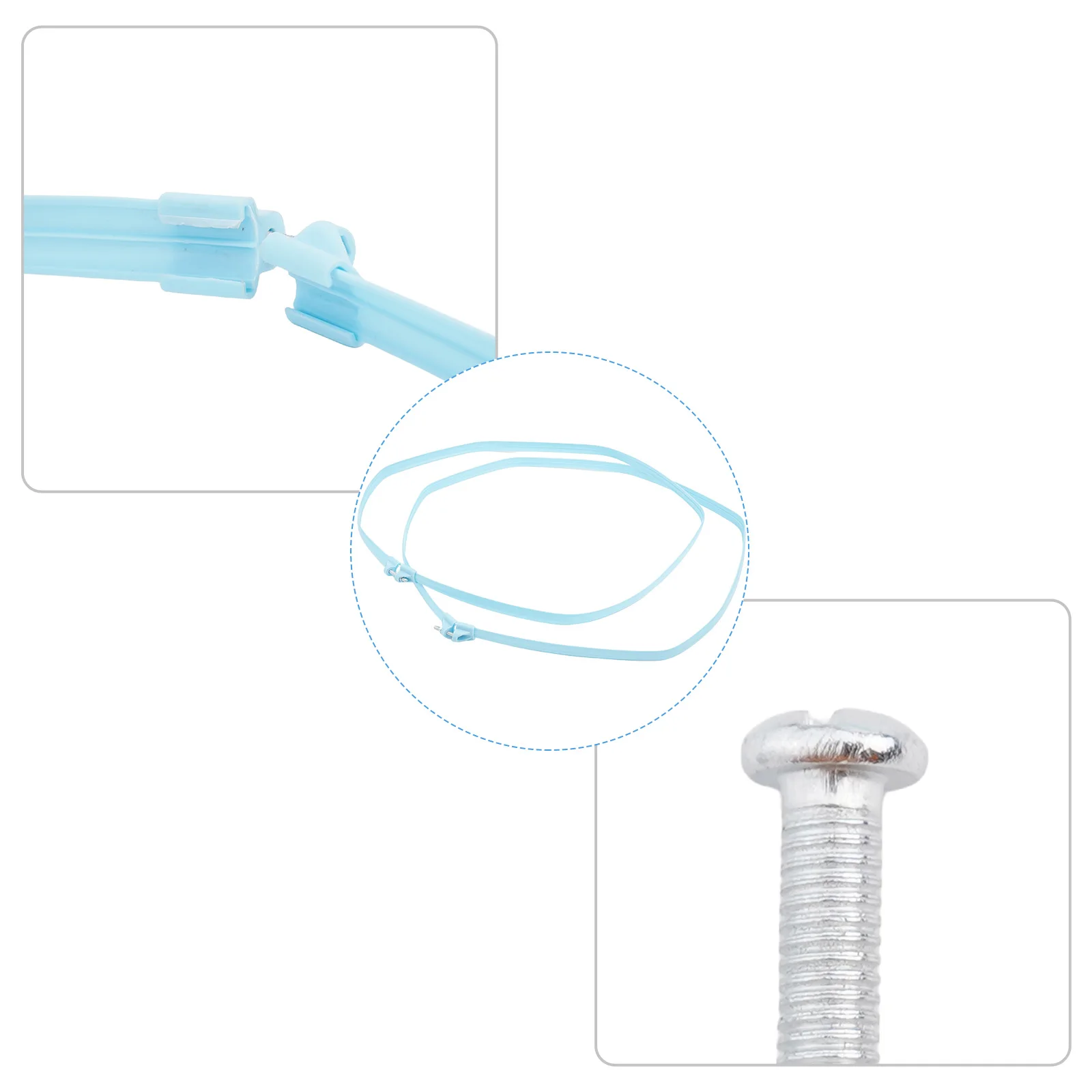 Brand New Fixed Mesh Ring Electric Fan Grille 127.5cm Unfolded Length 2 Pcs Plastic White/blue/black Brand New