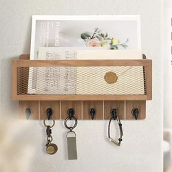 Key Holder Mail Organizer Wall Mount Key and Mail Holder Key Rack for Kitchen Living Room Mudroom Office
