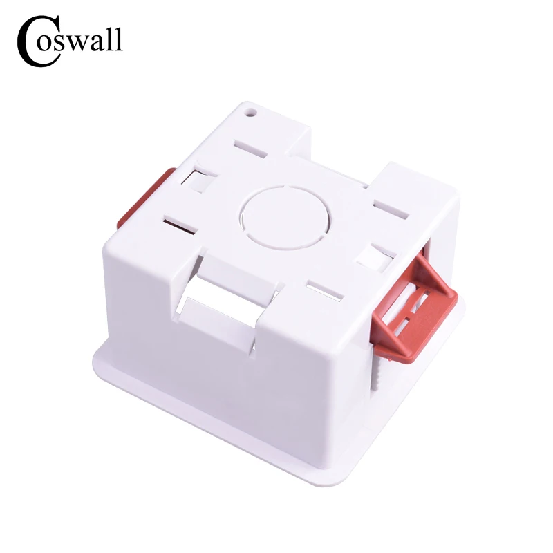 COSWALL 1 Gang Dry Lining Box For Gypsum Board / Drywall / Plasterboad 46mm/34mm Depth Wall Switch BOX Wall Socket Cassette