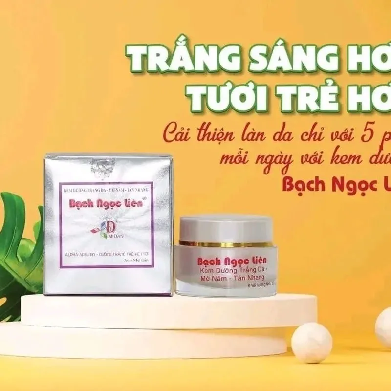 Kem Face Bạch Ngọc Liên 20g, Giảm Nám, Mụn, Dưỡng Trắng Da, Thâm, ลดสิว บำรุงผิวและป้องกันริ้วรอย ผิวกระจ่างใส