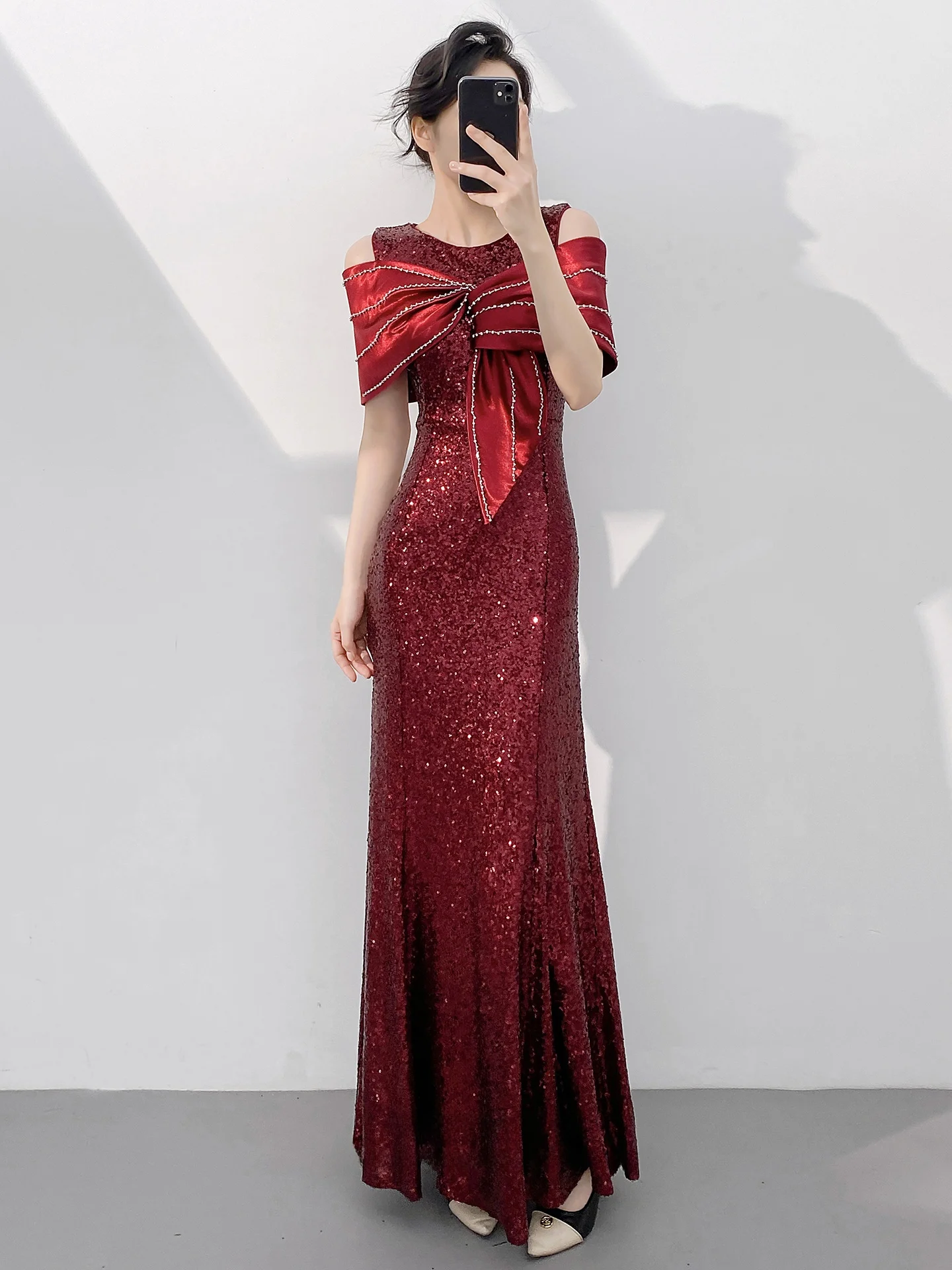 

Новое вечернее платье Ele Red Sequin 2026 года: Элитное, эффектное, для свадьбы, помолвки и торжественных мероприятий