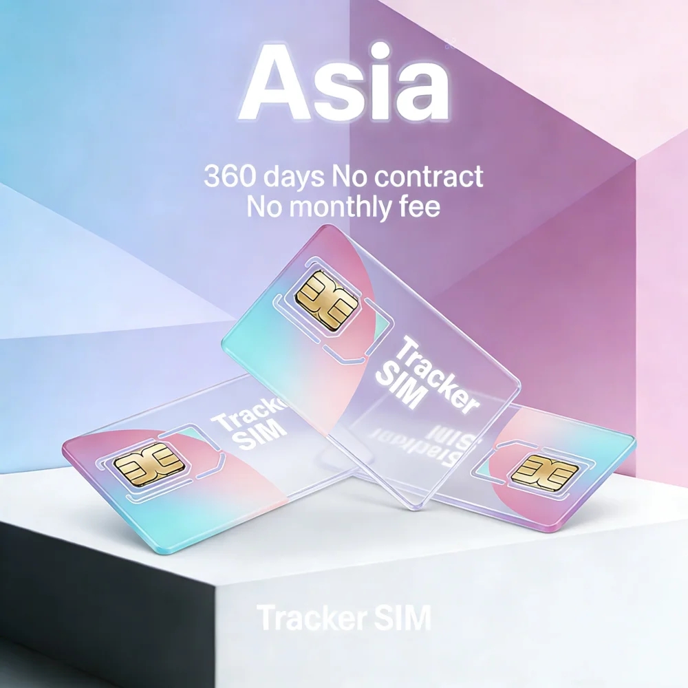 Asia Universal Roaming 4G LTE M2M Data SIM Card 1GB, 360 Days Service for IoT Device GPS Gateway Watch Collar