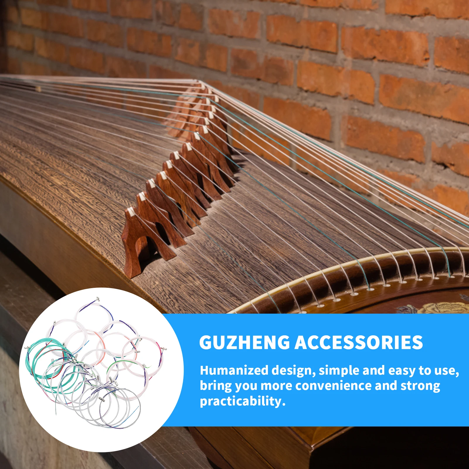 

21pcs Guzheng Strings Full Set Durable Steel Replacement Accessories Practical String Kit Changing Tools Lyre Supplies Assorted