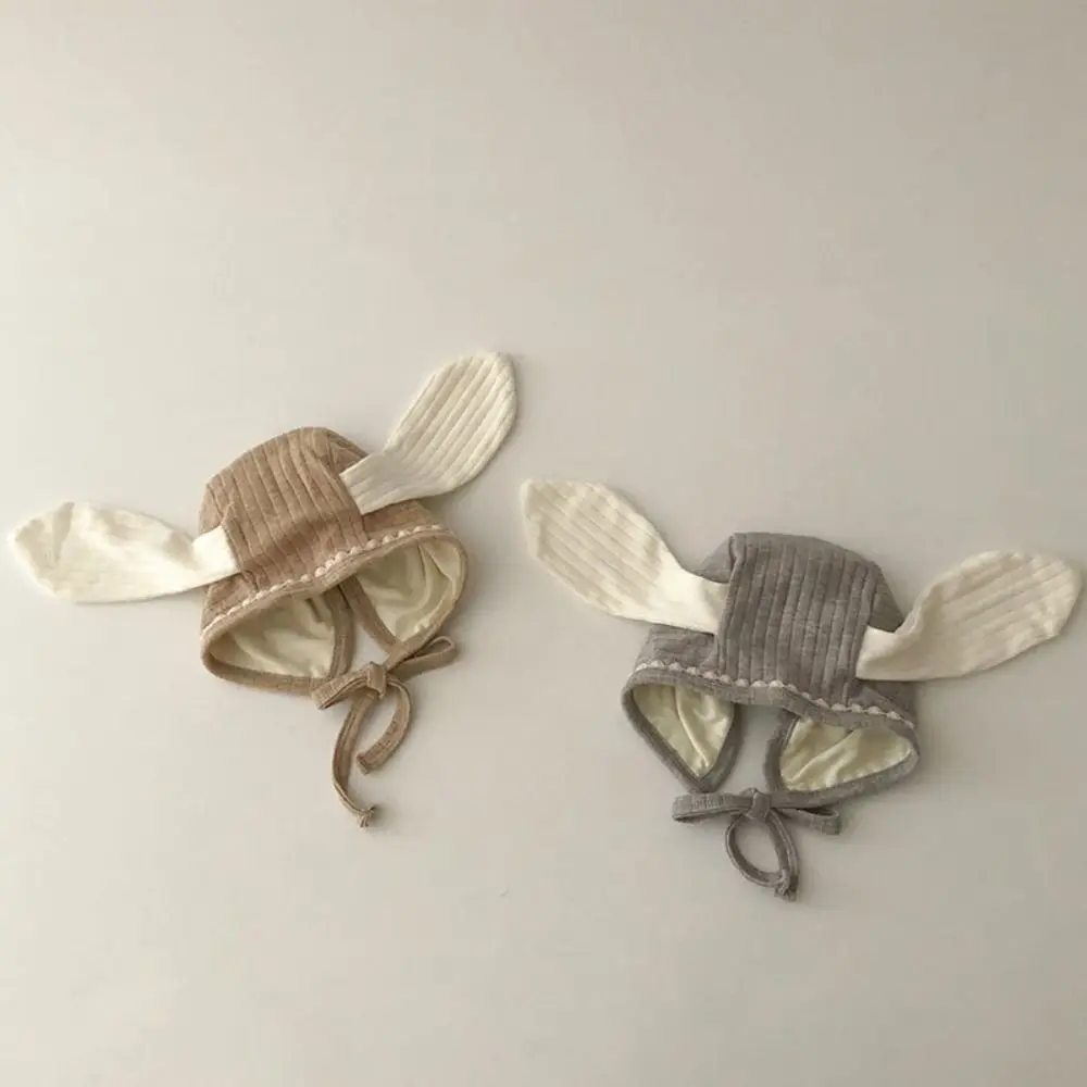 أزياء لطيف الطفل حماية الأذن القبعات الحلو طويل الأذن الطفل الجنين قبعة تنفس لينة الدافئة الاطفال القبعات طفل #3