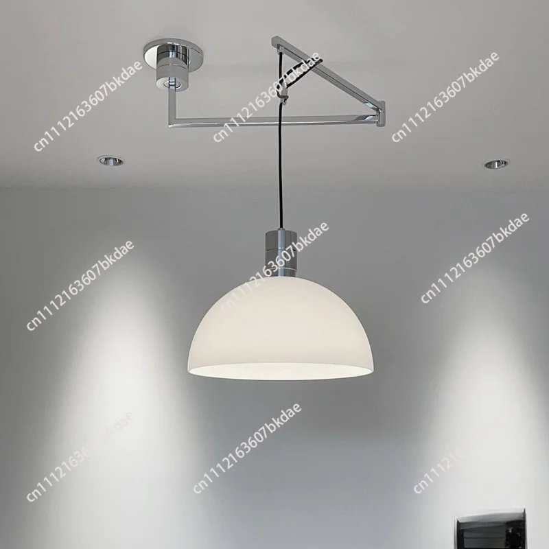 

Bauhaus design sense medieval chandelier Nordic modern study island restaurant light Danish dining table movable chandelier