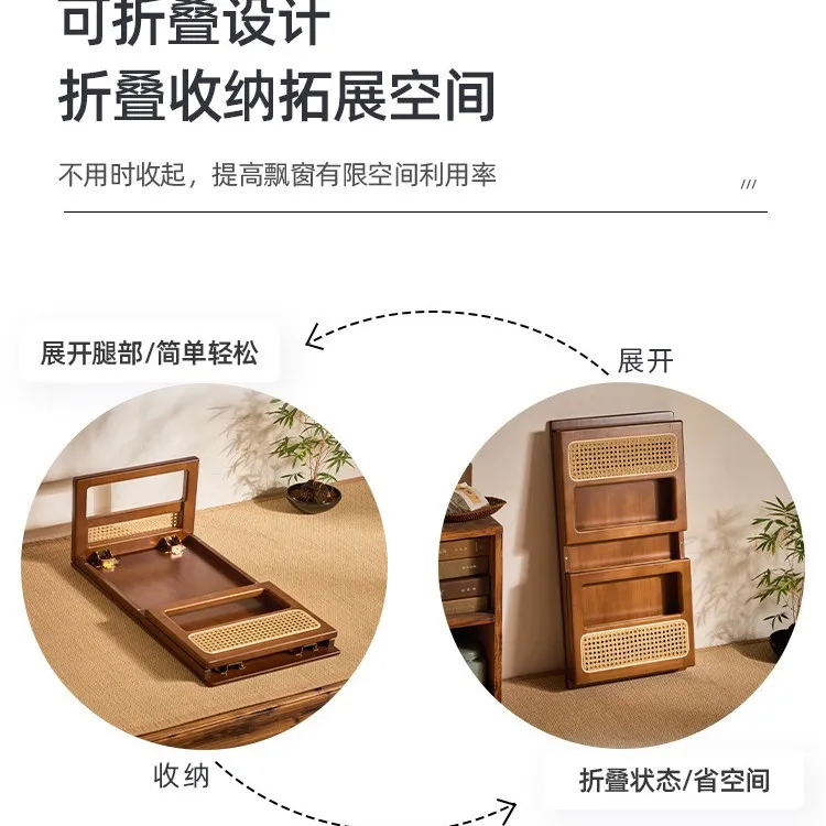 bay window small table household window sill tatami tea table coffee table